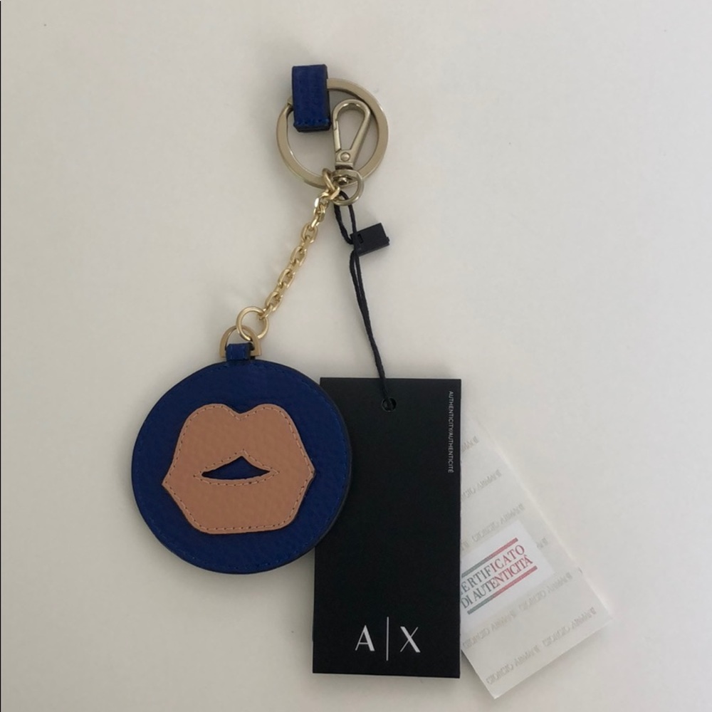 Armani Exchange Leather Key Ring